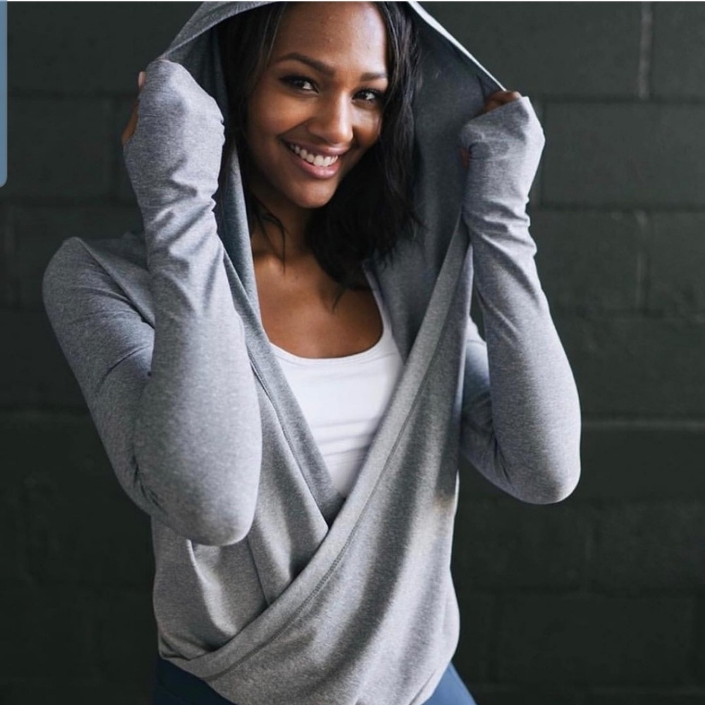SOLD - Zyia Gray Yoga Shawl - NWT